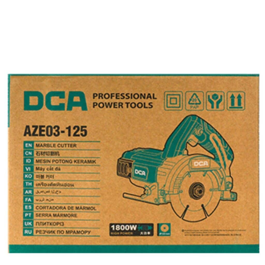 CORTADOR DE MARMOL 1800W 13500/MIN D:125MM MAX:38.5MM – AZE03-125