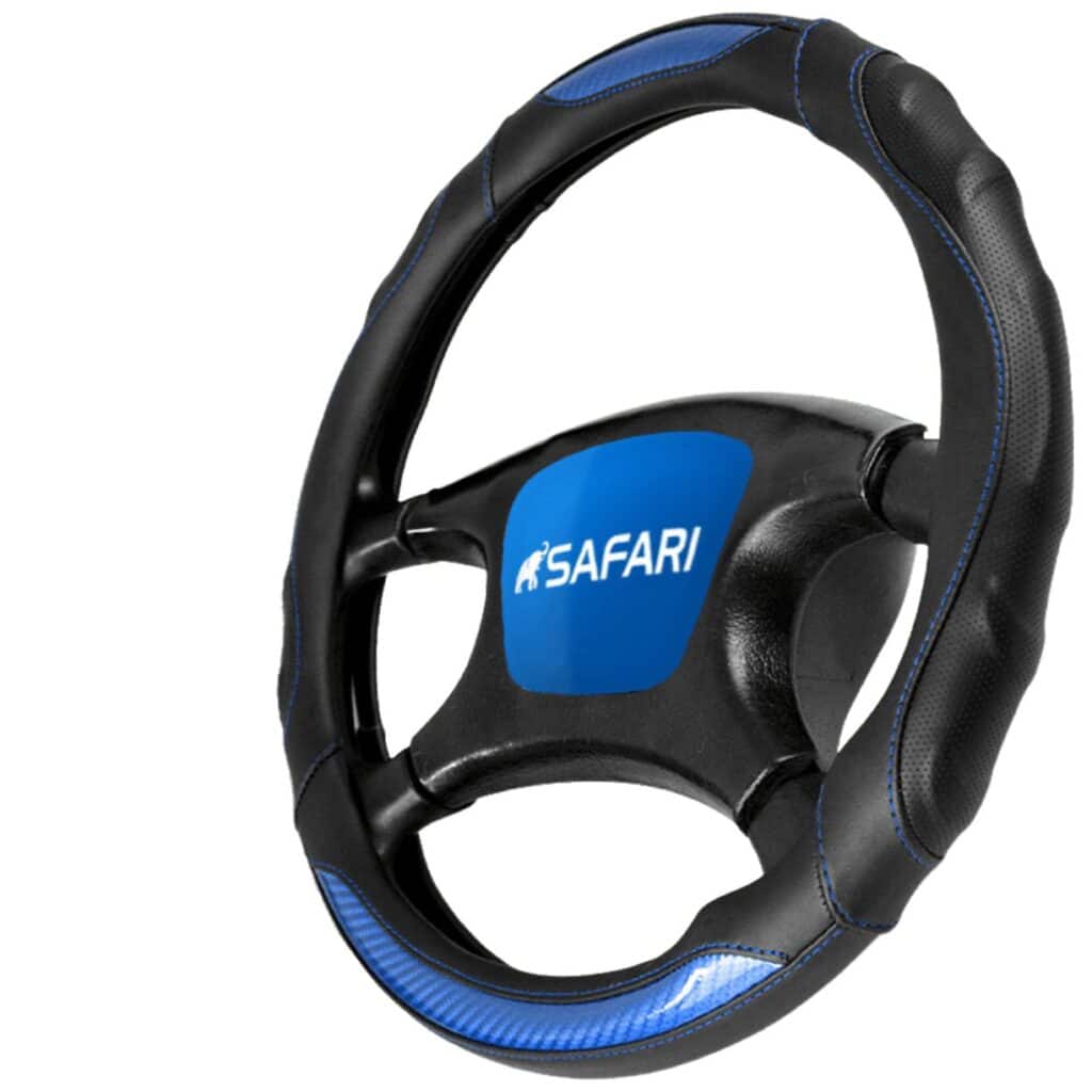 CUBRE VOLANTE PU NEGRO CARBON NEGRO COSTURA ROJO VENTILADO NEGRO – JX-233137/4