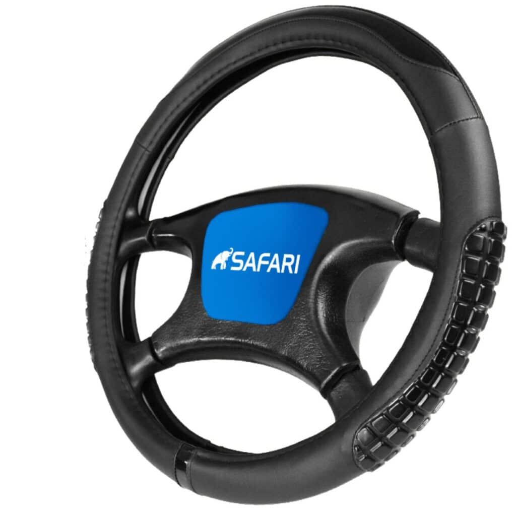 CUBRE VOLANTE PU NEGRO DETALLES/CUBOS NEGRO – JX233001 BK/BK