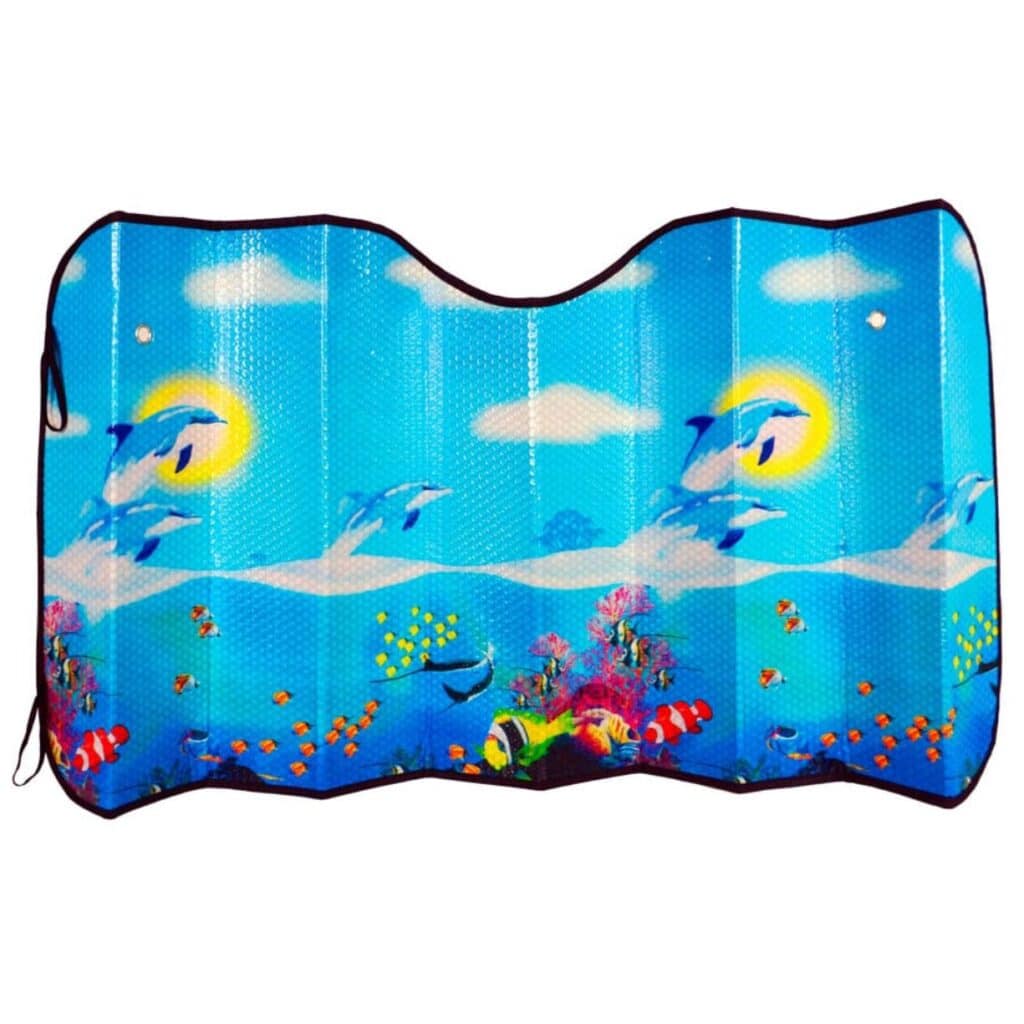 TAPASOL DOBLE BURBUJA 130X60 CM –  PECES Y DELFINES – P16N9011U