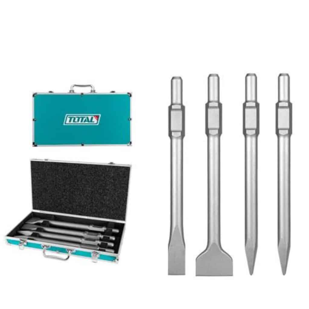 CINCEL PUNTA Y PLANA SDS HEX HEXAGONALES 4PCS MALETA ALUMINIO – TAC0304375