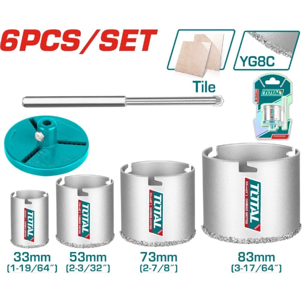 SET DE SIERRAS CIRCULARES TOTAL  6PCS – TAC44061