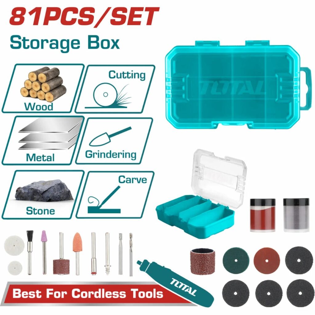 ACCESORIOS PARA RECTIFICADORA O BREMEL 81PCS MALETIN – TAKMG8081