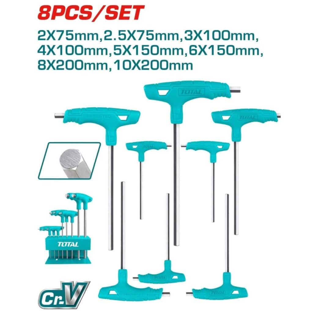 SET DE LLAVES HEXAGONALES MANGO T 8PCS – THHW80816