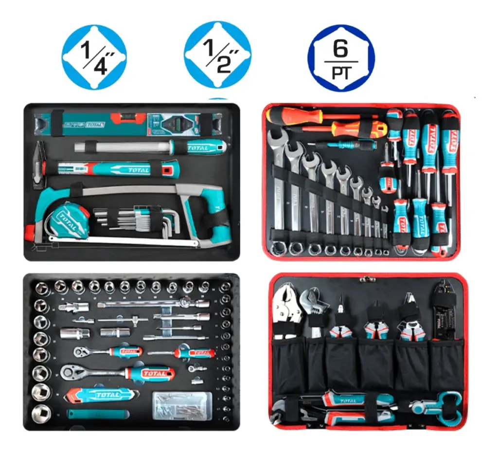 MALETA DE ALUMINIO SET RACHET Y HERRAMIENTAS 147 PIEZAS INDUSTRIAL – THKTHP21476