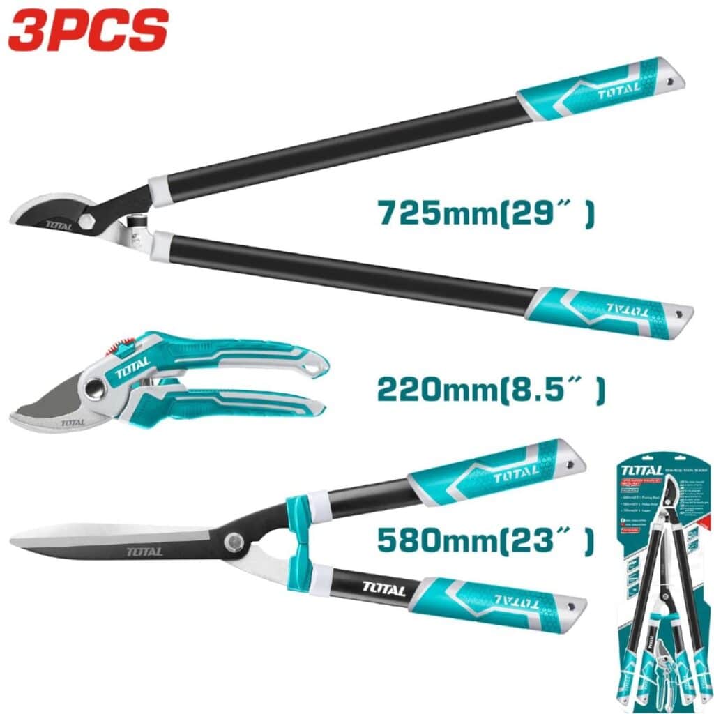 SET DE TIJERAS P/JARDINERIA 3PCS ACERO AL CARBON – THT1576033