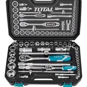 SET DE HERRAMIENTAS RACHET 44 PIEZAS 1/4″ + 1/2″ CON MALETÍN -THT421441