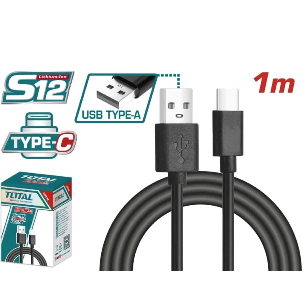 CABLE USB TIPO A/C 1M 3A P/CARGADOR – TIUCC01