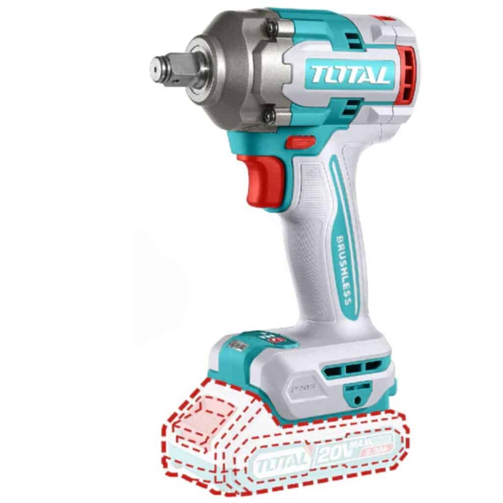 LLAVE DE IMPACTO 400NM 1/2″ BRUSHLESS LI-ION 20V TOTAL- TIWLI20401