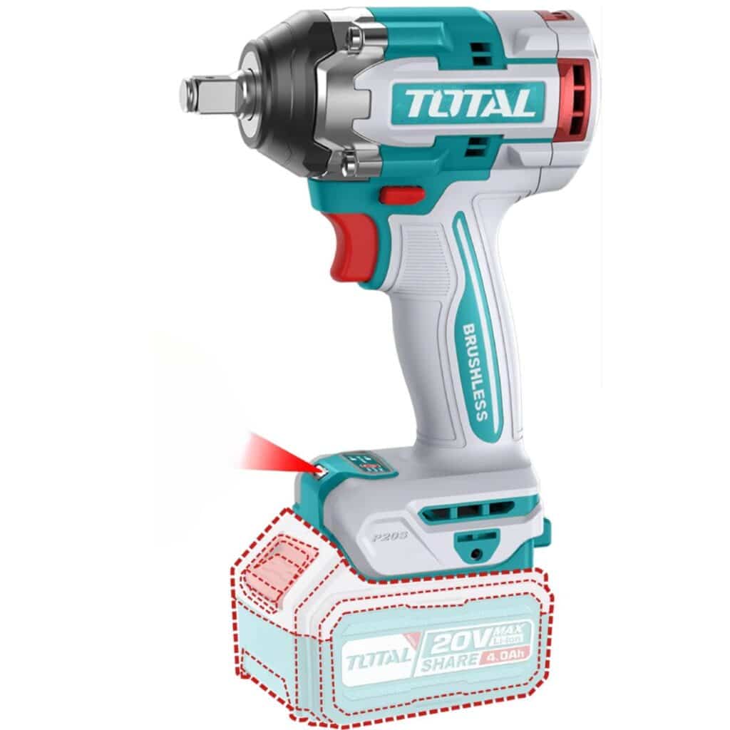 LLAVE DE IMPACTO 500NM 1/2″ BRUSHLESS LI-ION 20V TOTAL – TIWLI20501