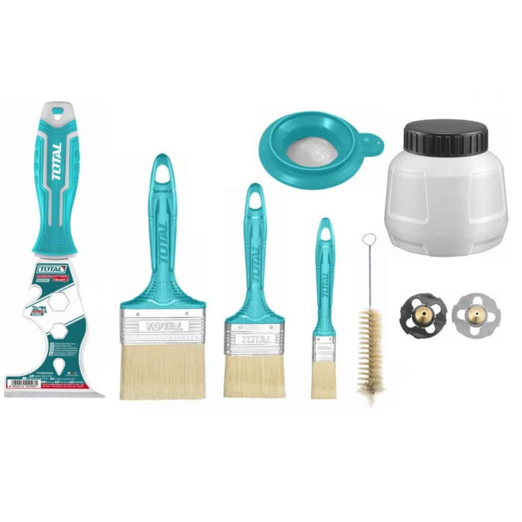 SET DE BROCHAS + ACCESORIOS P/PINTAR 9PCS – TMGF0702