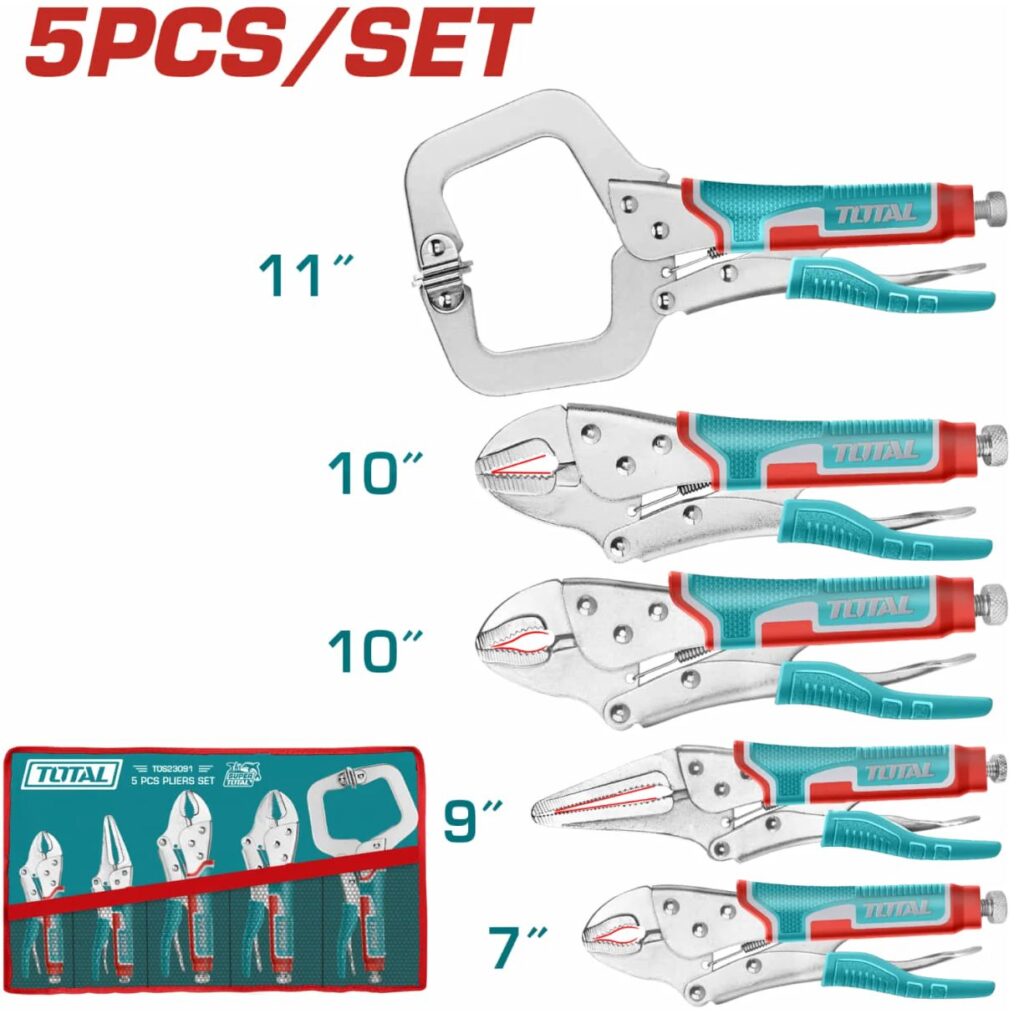 SET PINZAS DE PRESION 5PZS 7/9/10C/10R/11 NIQUELADO ACERO AL CARBON ESTUCHE LONA – TOS23091