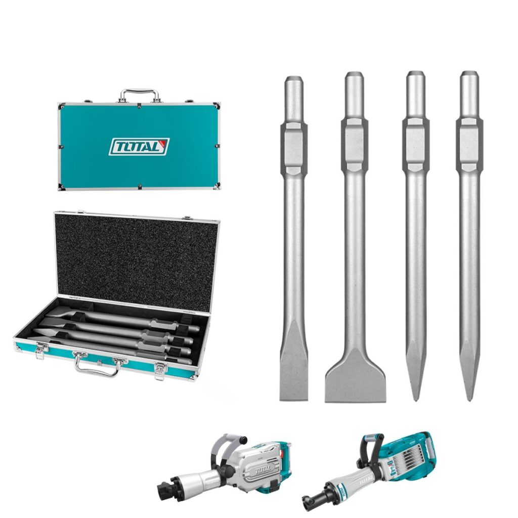 CINCEL PUNTA Y PLANA SDS HEX HEXAGONALES 4PCS MALETA ALUMINIO – TAC0304375