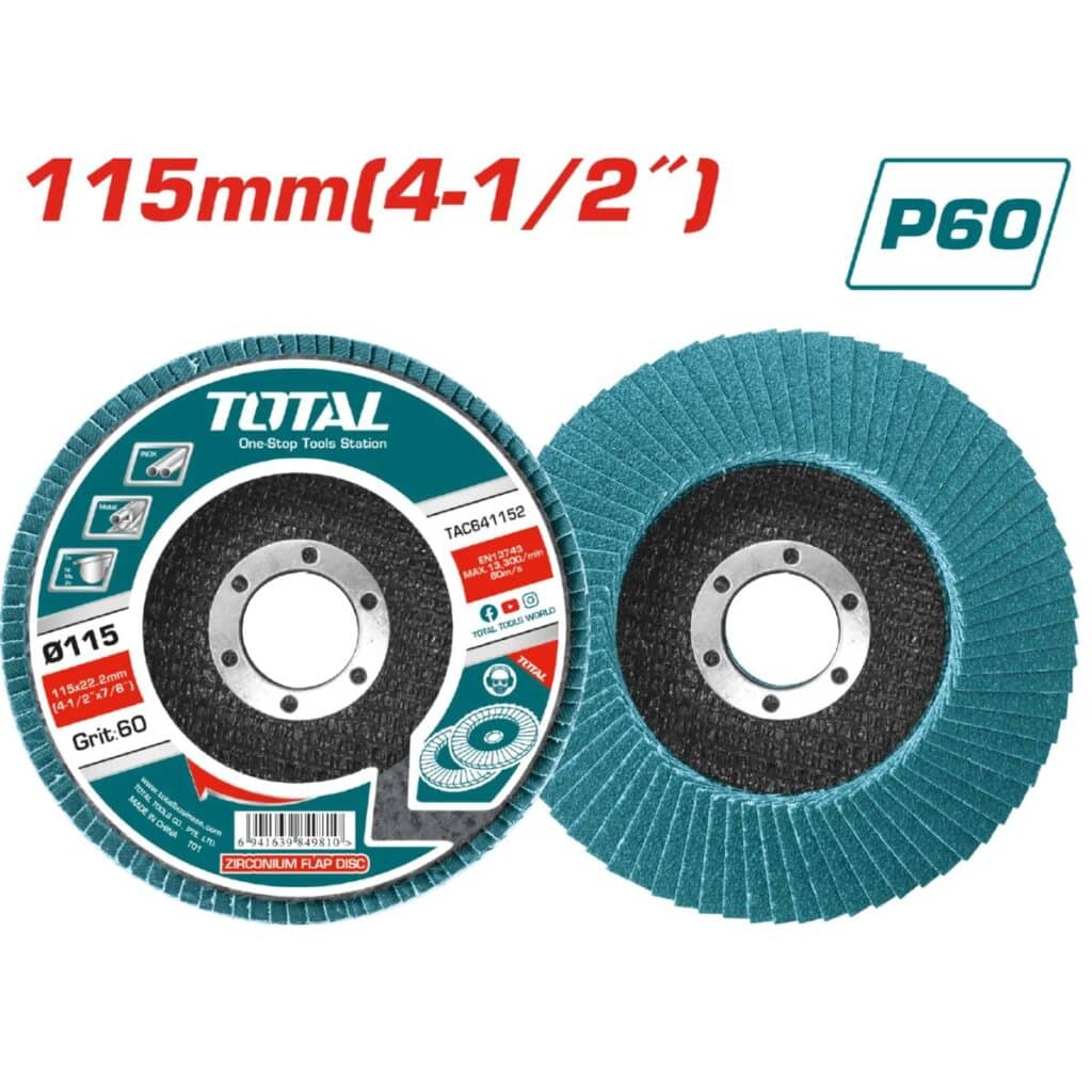 DISCO FLAP ZIRCONIO 4.5″ 115X22MM P60 – TAC641152