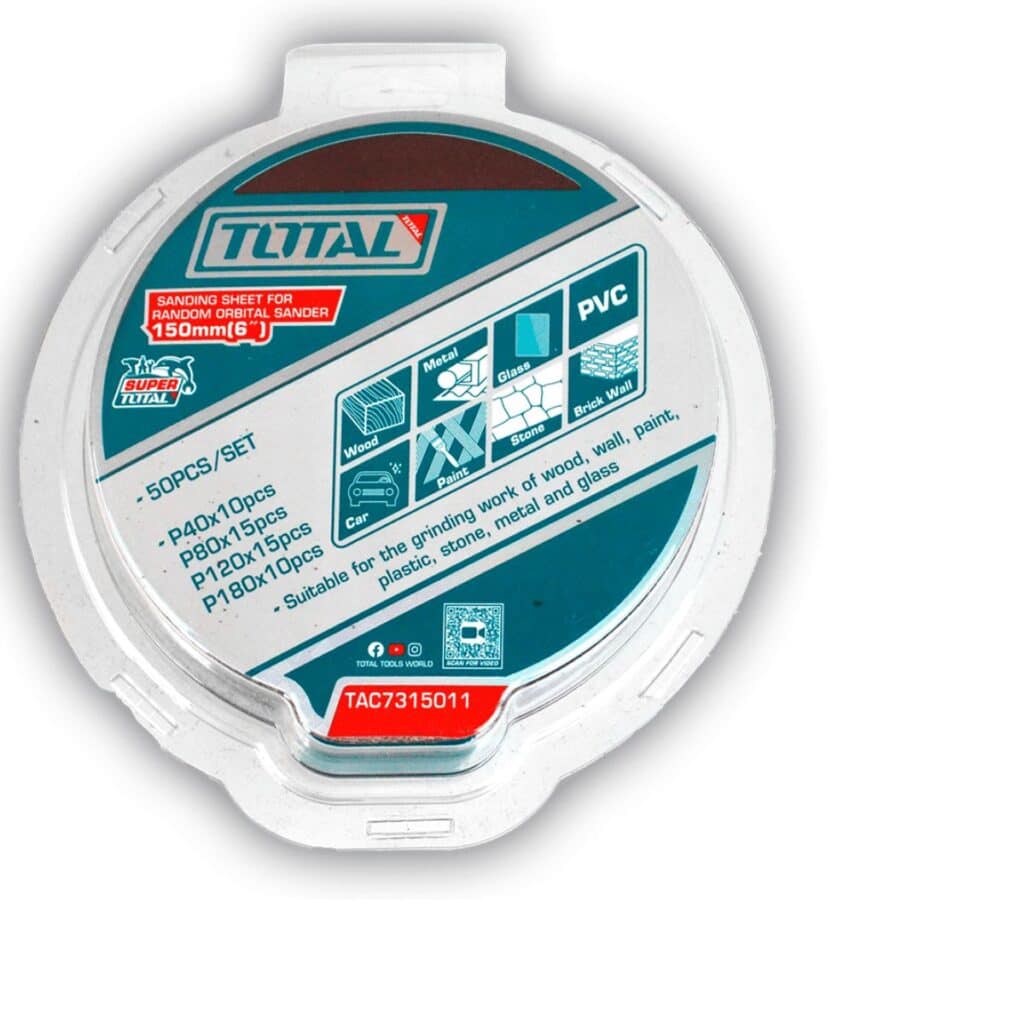 LIJA CIRCULAR 6″ P40 P80 P120 P180 50PCS – TAC7315011