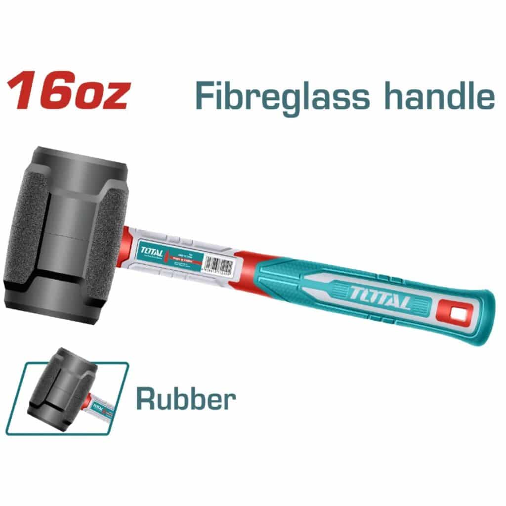 MARTILLO DE GOMA MANGO FIBRA DE VIDRIO 16OZ – THRUH6816