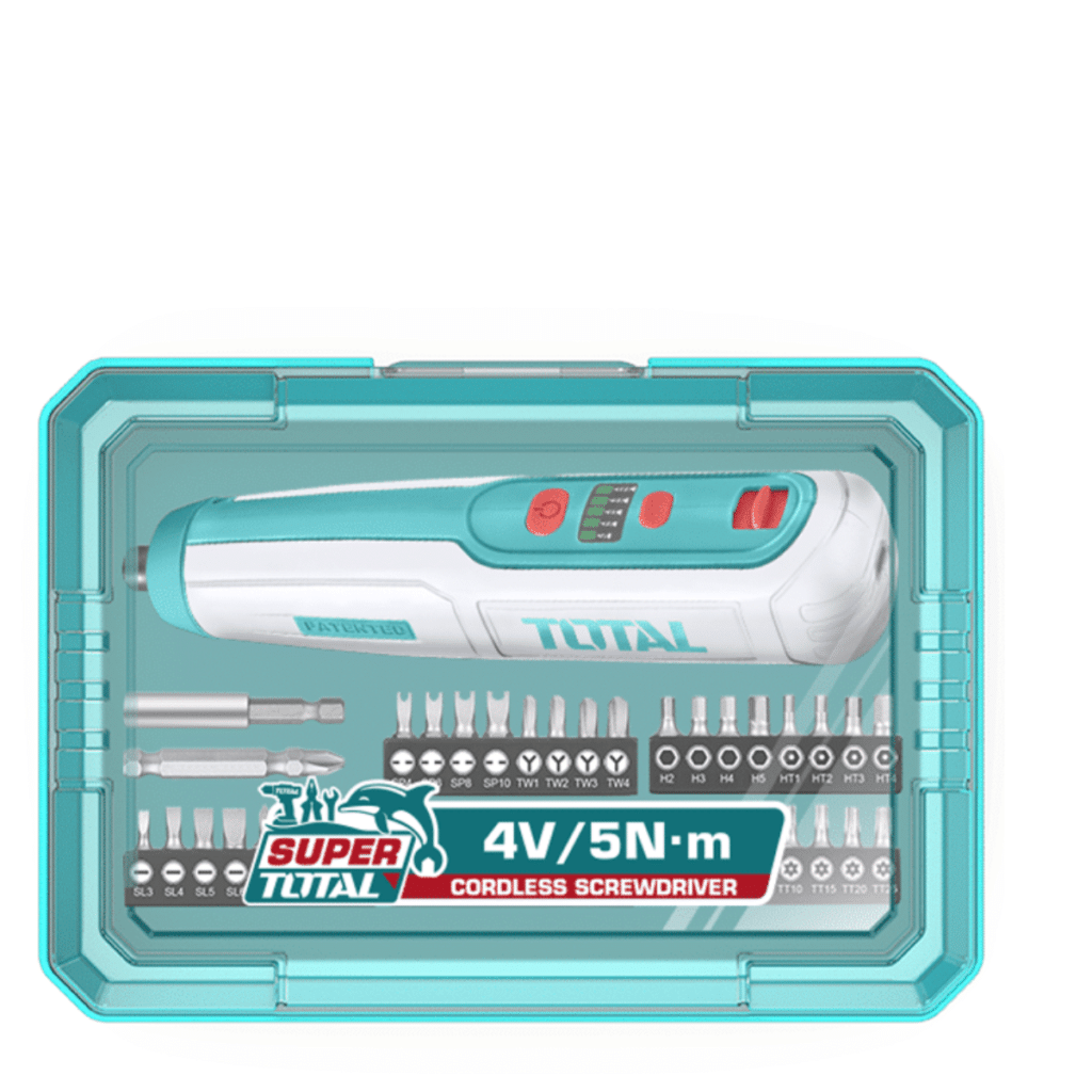 DESTORNILLADOR 4V HEX 1/4″ 240RPM TORQUE 5NM + ACCES ESTUCHE – TSDLI04062