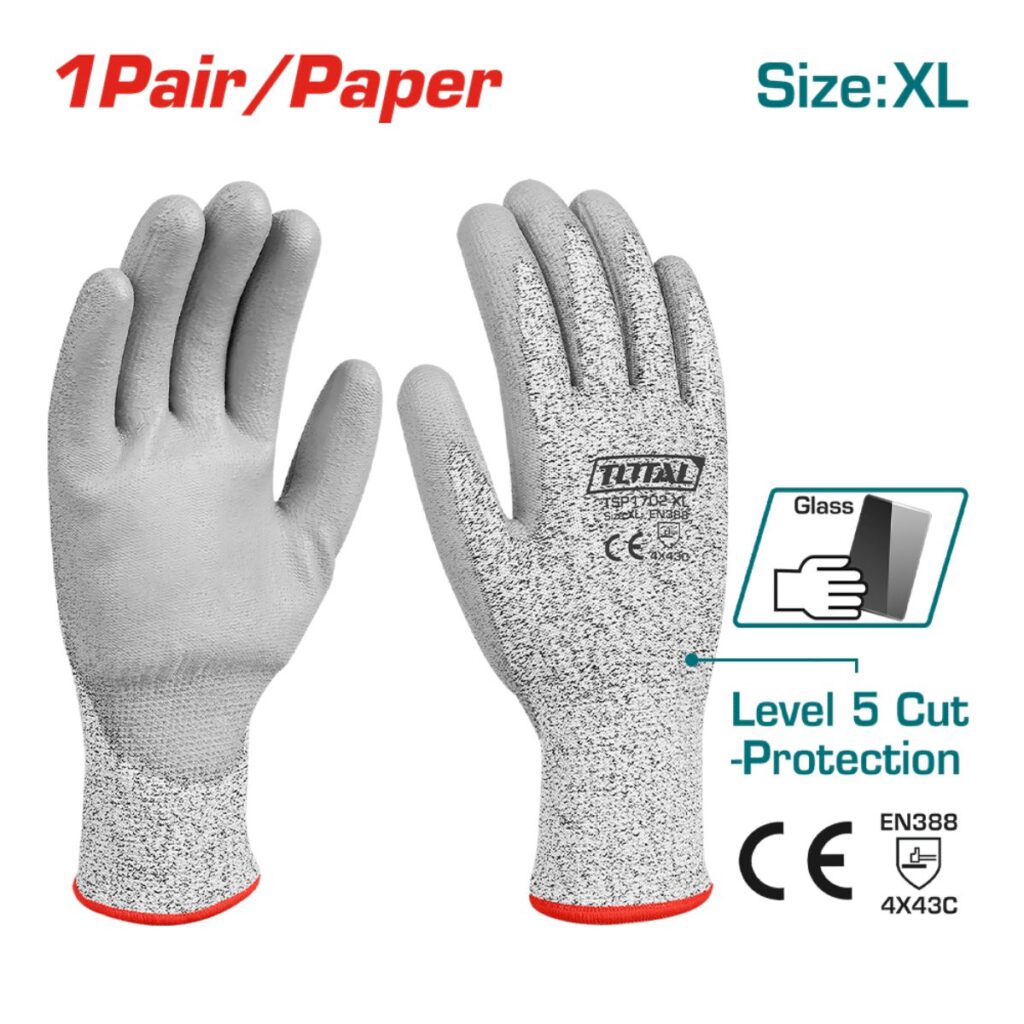 GUANTE DE TRABAJO TOTAL ANTICORETE XL – TSP1702-XL