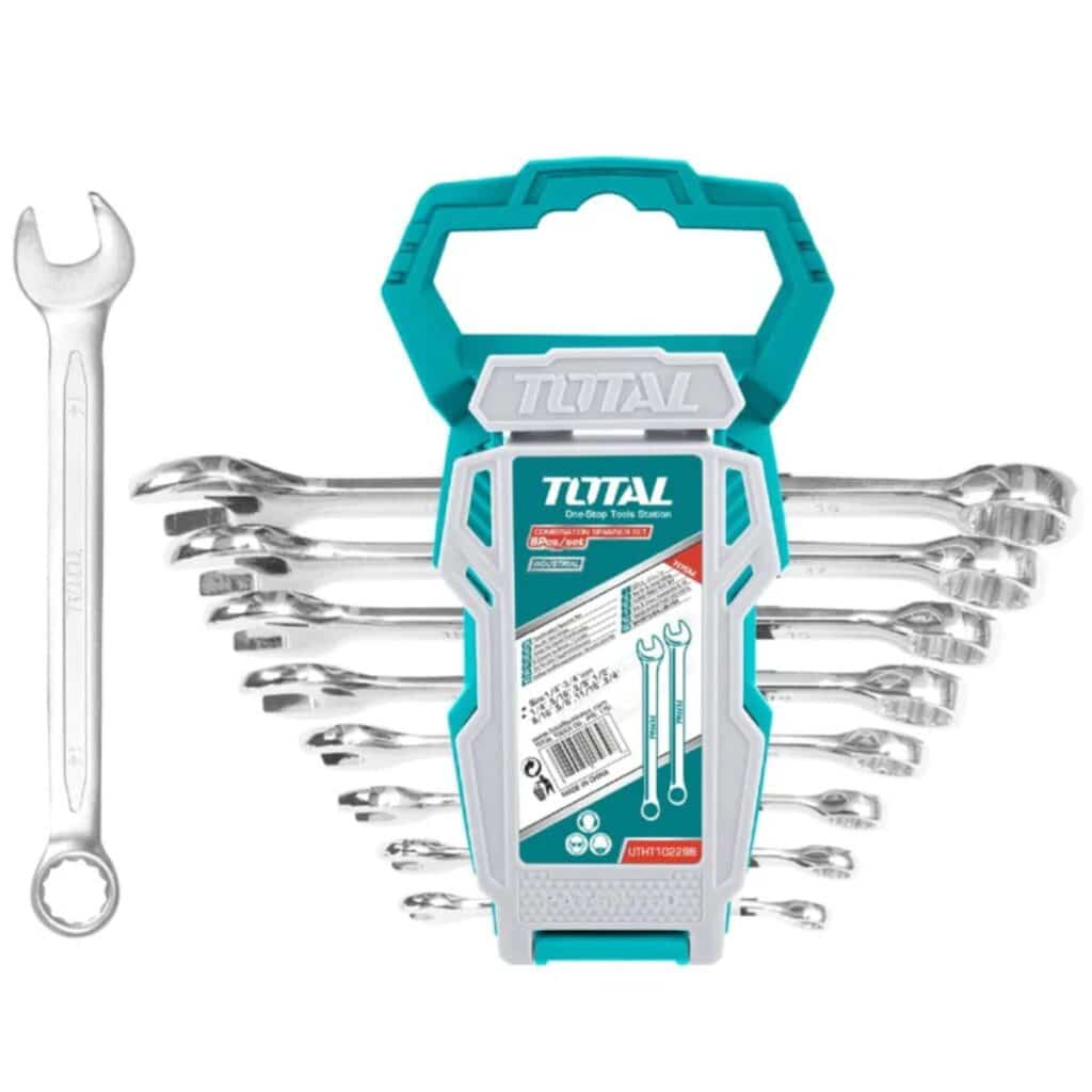 SET LLAVES COMBINACION 8PCS CR.V 6-19MM COLGADOR PLASTICO INC:13MM I – THT102286-I