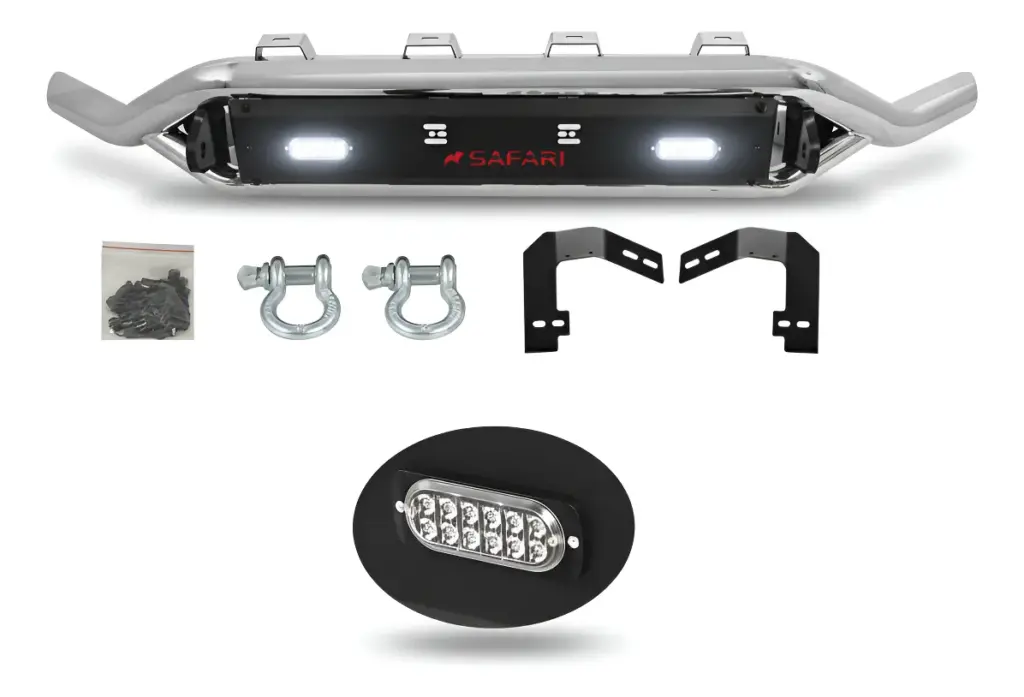 DEFENSA S1 CROMADO LEDX2 PARA HILUX REVO 8VA GENERACION 2016 EN ADELANTE – S2-FB10L-S56