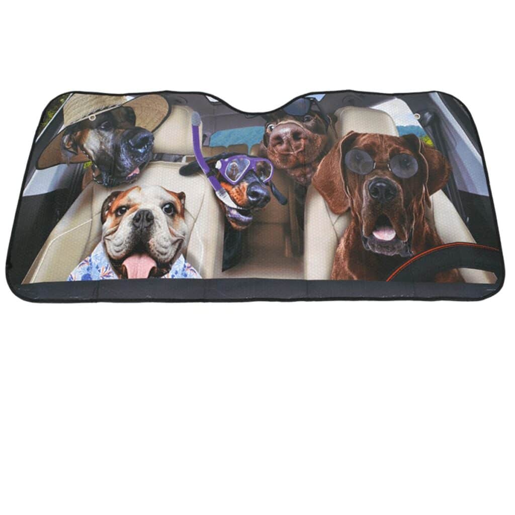TAPASOL PLATEADO SUV DISEÑO EXCLUSIVO 146X68CM PERROS – P16232B