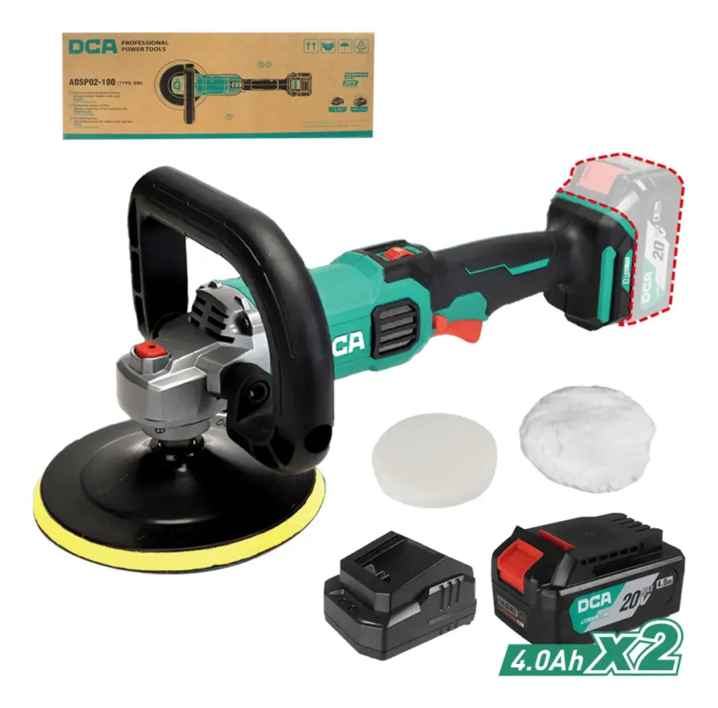 PULIDORA 20V BRUSHLESS (7″) 180MM 2X4.0AH- ADSP02-180BM