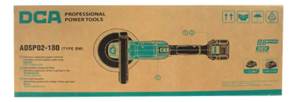 PULIDORA 20V BRUSHLESS (7″) 180MM 2X4.0AH- ADSP02-180BM