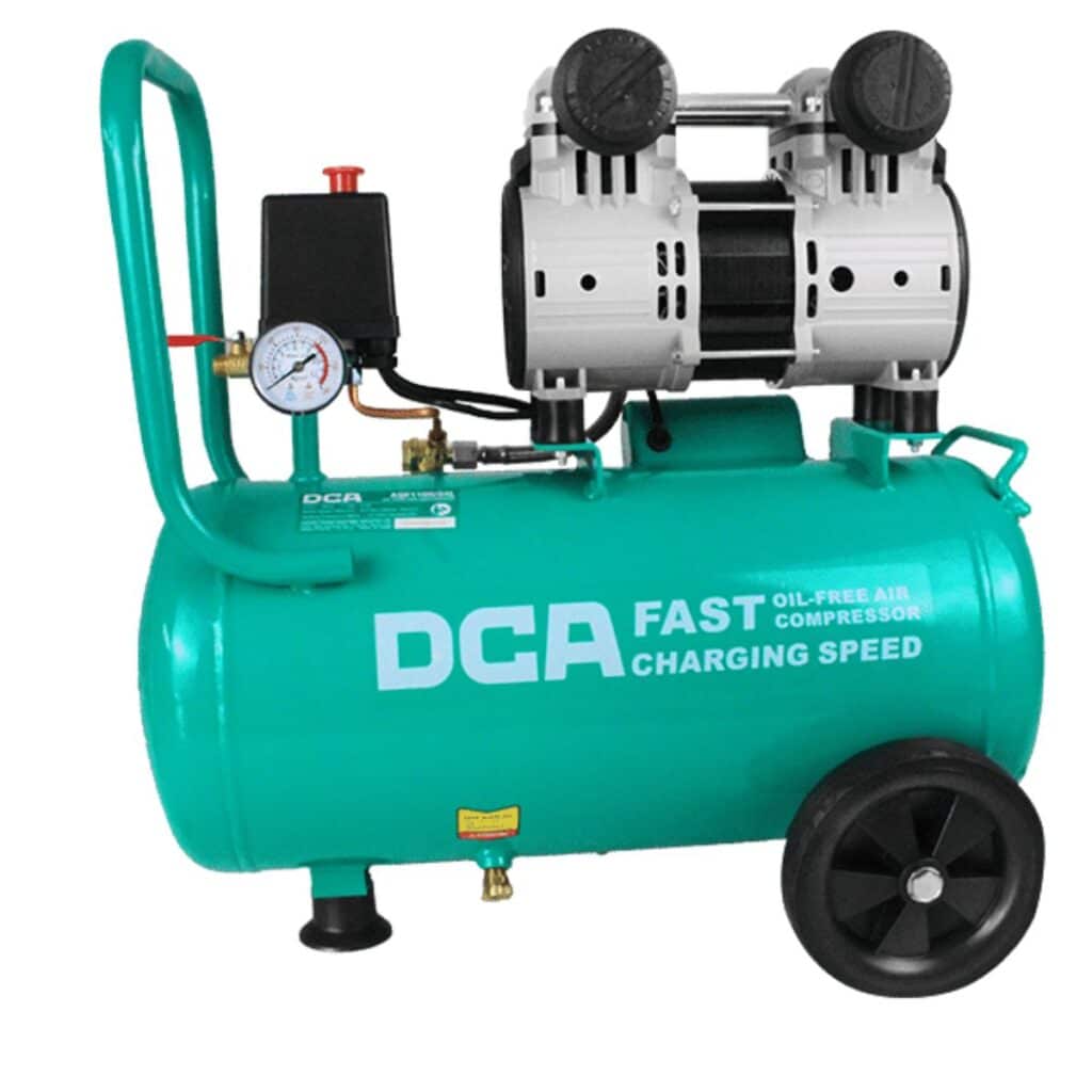 COMPRESORA 24 LITROS LIBRE DE ACEITE 1100W 2850/MIN 8BAR 70L/MIN – AQE1100/24L