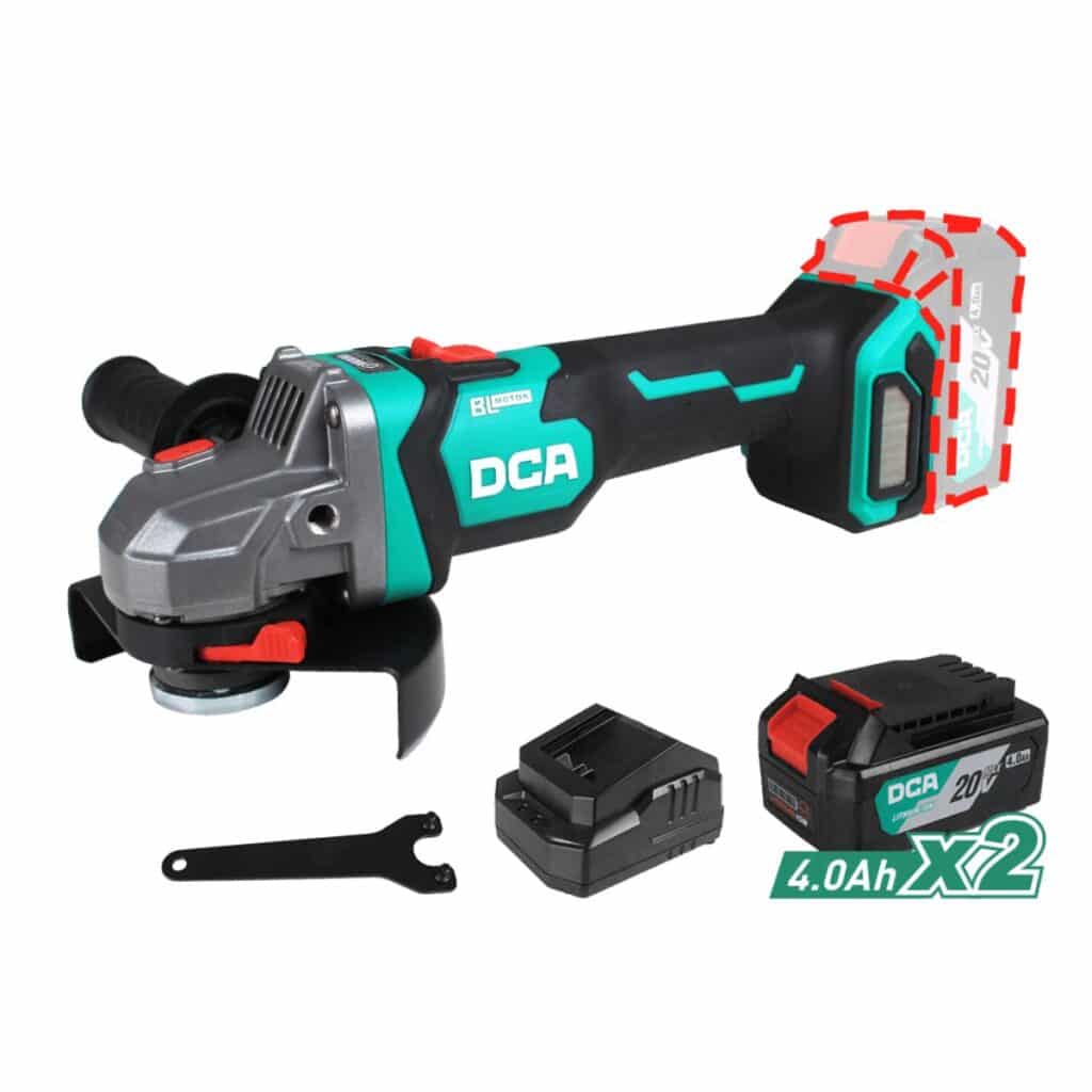 AMOLADORA 5″ 20V BRUSHLESS M14 9000/MIN 2X4.0AH MALETIN DCA – ADSM04-125EM