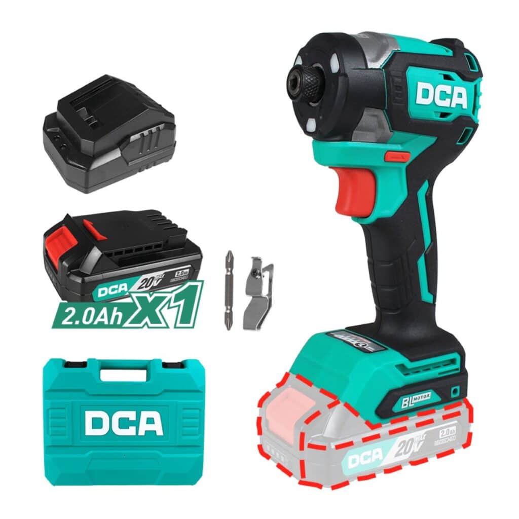 ATORNILLADOR DE IMPACTO 208N.M COMP. 6.35 HEX  20V BRUSHLESS 1X2.0AH – ADPL208ADM