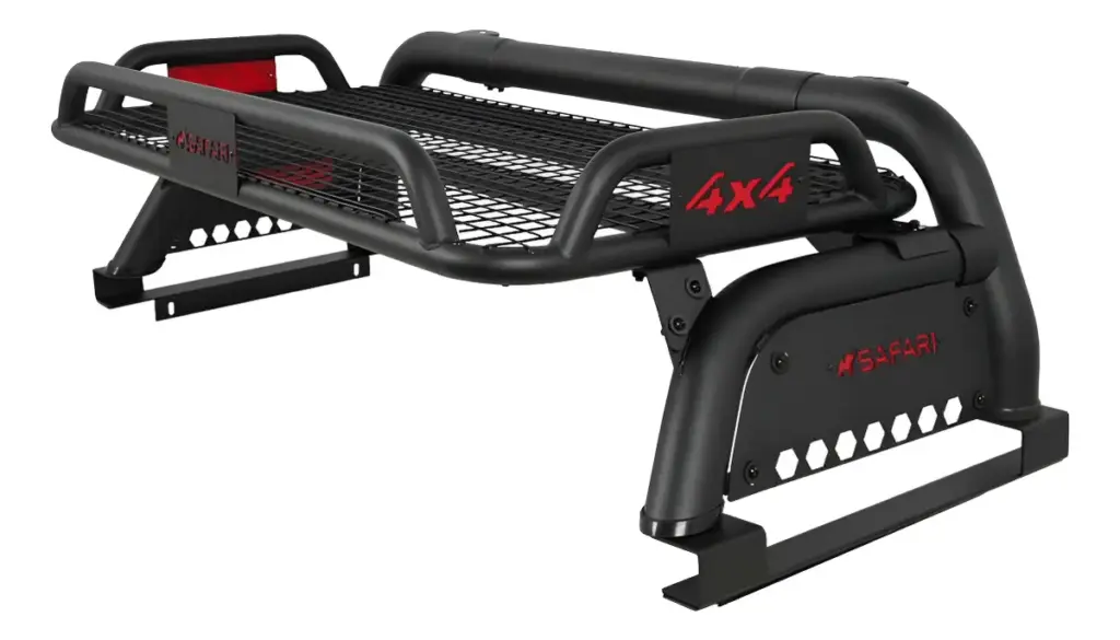 ANTIVUELCO T1 CON PARRILLA Y LUZ DE FRENO PARA FRONTIER 3RA GENERACION NP300 2016 EN ADELANTE – S1-RB01B-S60