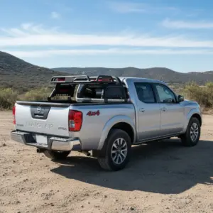 ANTIVUELCO T1 CON PARRILLA Y LUZ DE FRENO PARA FRONTIER 3RA GENERACION NP300 2016 EN ADELANTE - S1-RB01B-S60