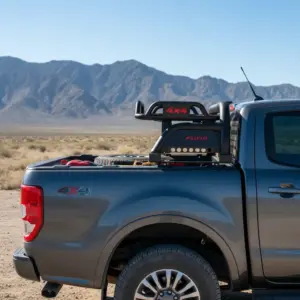 ANTIVUELCO T1 CON PARRILLA Y LUZ DE FRENO PARA FORD RANGER 4TA GENERACION 2020 EN ADELANTE - S1-RB01B-S75