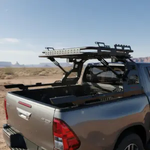 ANTIVUELCO T5 CON PARRILLA Y LUZ DE TRABAJO PARA HILUX REVO 8VA GENERACION 2016 EN ADELANTE - S1-RB79B-S56