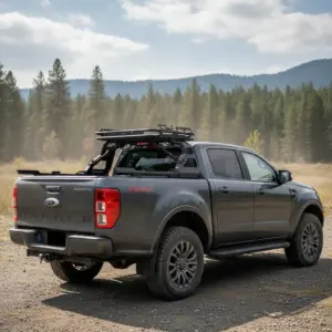 ANTIVUELCO T5 CON PARRILLA Y LUZ DE TRABAJO PARA FORD RANGER 4TA GENERACION 2020 EN ADELANTE - S1-RB79B-S75