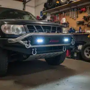 DEFENSA S1 CROMADO LEDX2  PARA  NISSAN FRONTIER NP300 2016-ON - S2-FB10L-S60