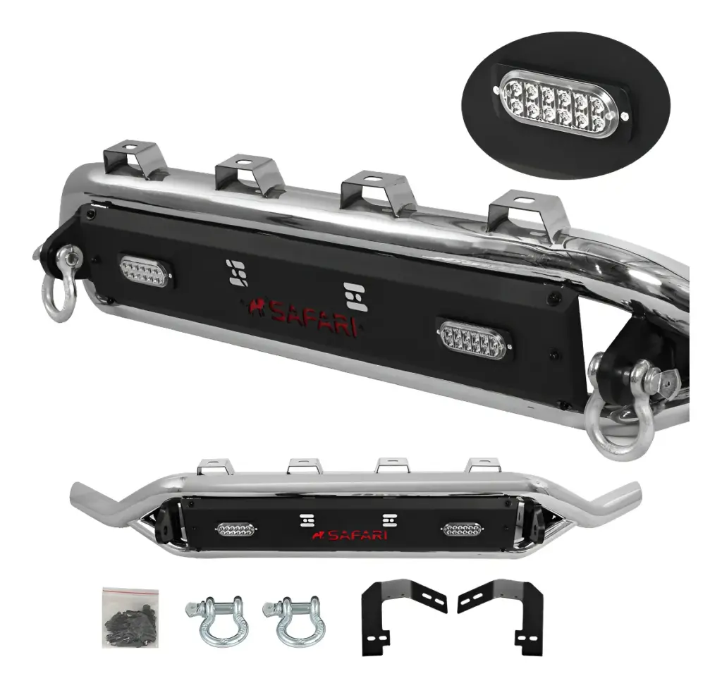 DEFENSA S1 CROMADO LEDX2 PARA TRITON L200 5TA GENERACION 2019 EN ADELANTE – S2-FB10L-S61