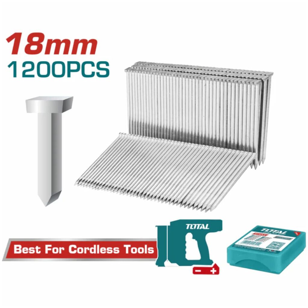 SET CLAVOS PARA CONCRETO 18MM H:6.4MMX2.2MM 1200PCS – TAC12018