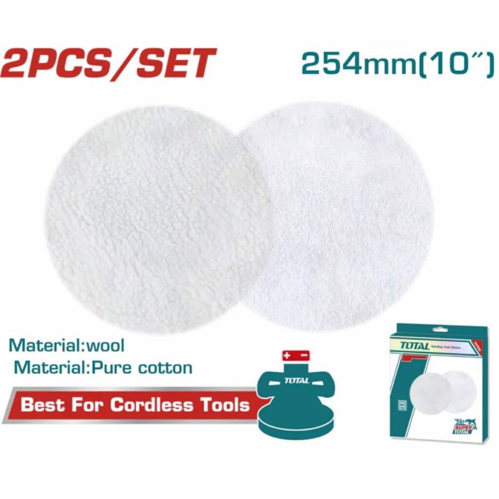 SET DISCOS DE PULIDO ALGODO+LANA D:254MM 2PCS – TAC25402