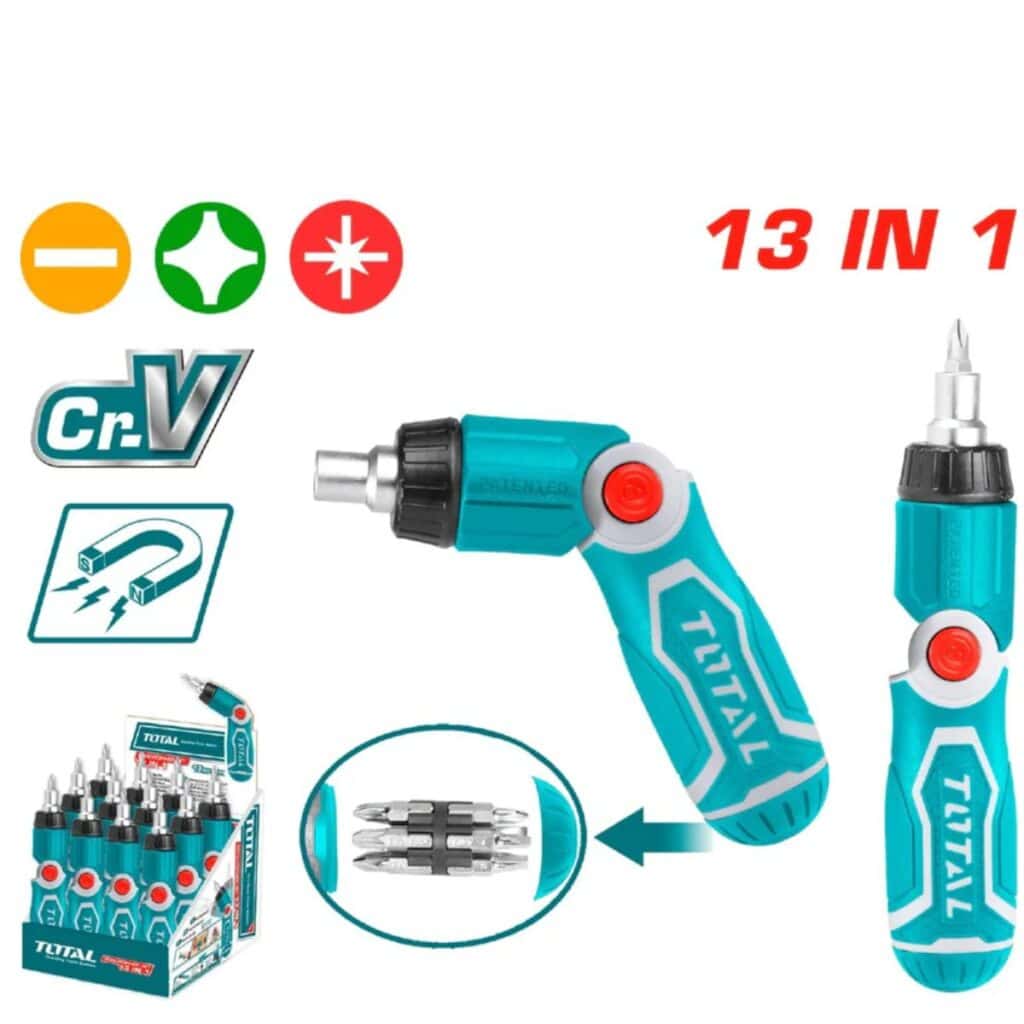 ATORNILLADOR RACHET 13 en 1 CRV MAGNETICO – TACSD30136