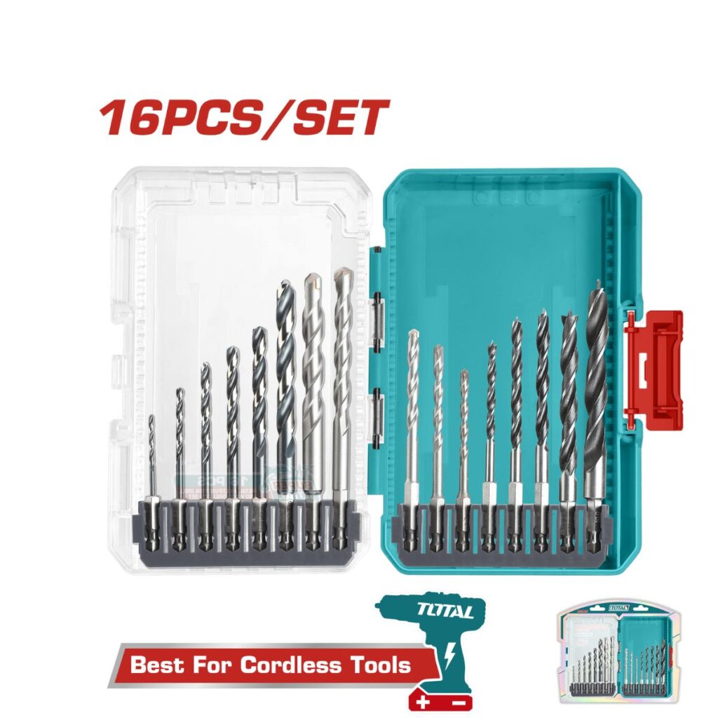 BROCA SET 16PZS METAL/CONCRETO/MADERA EN ESTUCHE – TACSDL11606