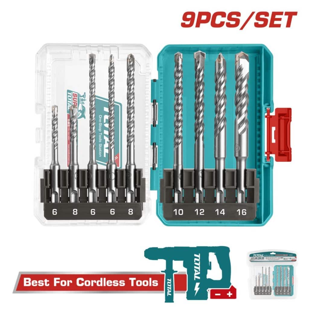 BROCA SDS CONCRETO SET 9PCS EN ESTUCHE – TACSDL30906