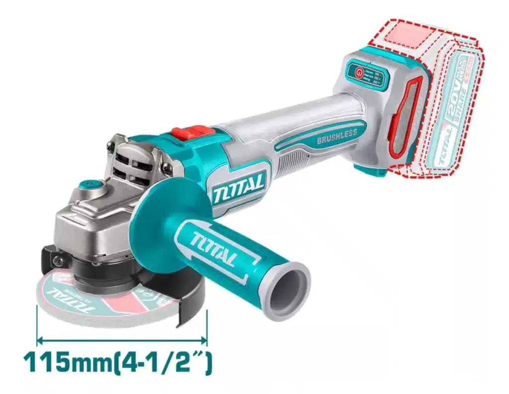 COMBO 2 EN 1 TALADRO 66NM + AMOLADORA 4.5″ + ACCESORIOS  1X2.0AH + 1X4.0AH M – TCKLI20273