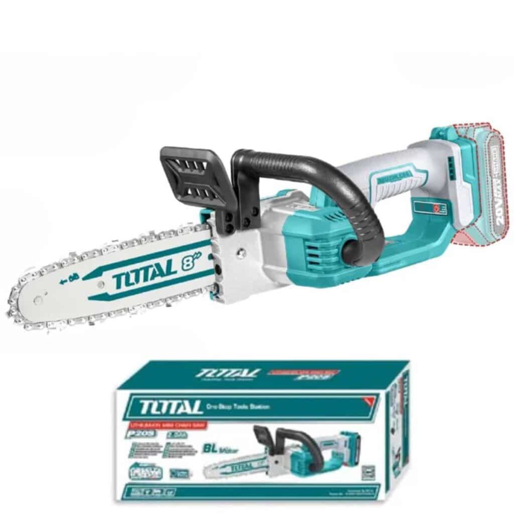 MINI SIERRA DE CADENA 8″ LI-ION 20V  20CM 7.5M/S + ACC TOTAL- TGSLI2085