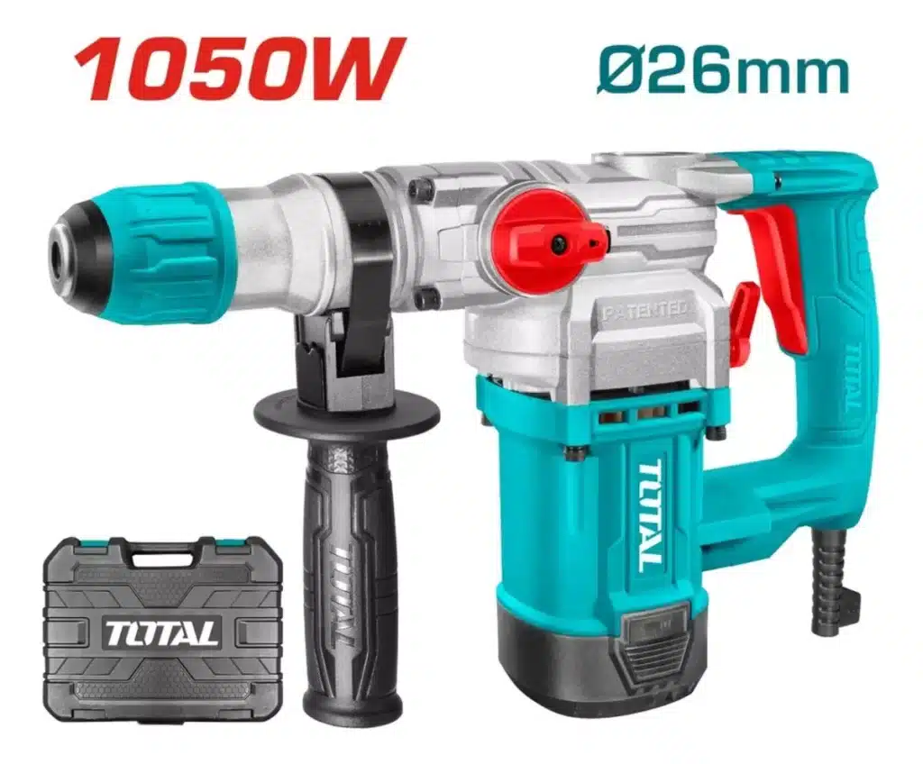 ROTOMARTILLO SDS+ 26MM 1050W 1100RPM 3800BPM 4.5J MALETIN TOTAL  – TH110266