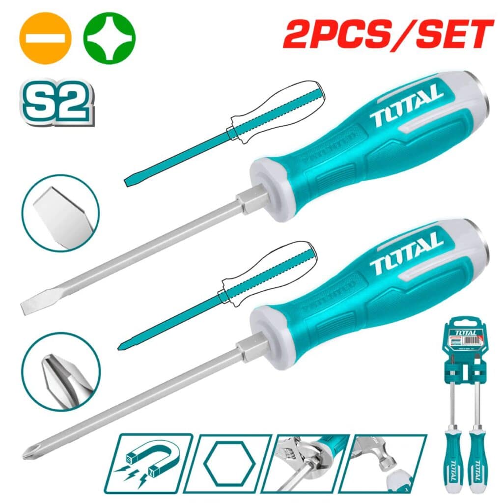 SET DESTORNILLADORES DE GOLPE S2 2PCS EJE HEX INDUSTRIAL – THGSS2206