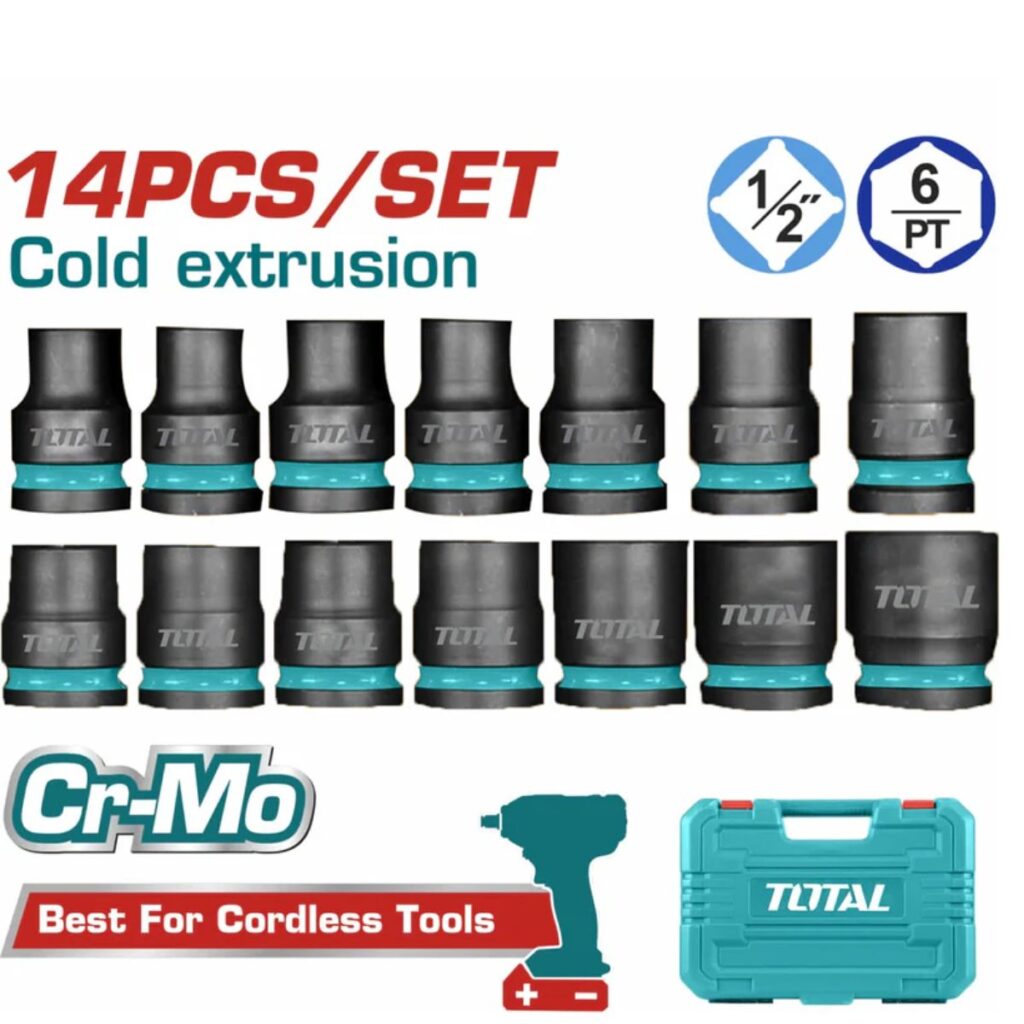 SET DADOS IMPACTO 1/2 PULG 14PCS 10-27MM CR-MO MALETIN INDUSTRIAL – THISTD12141