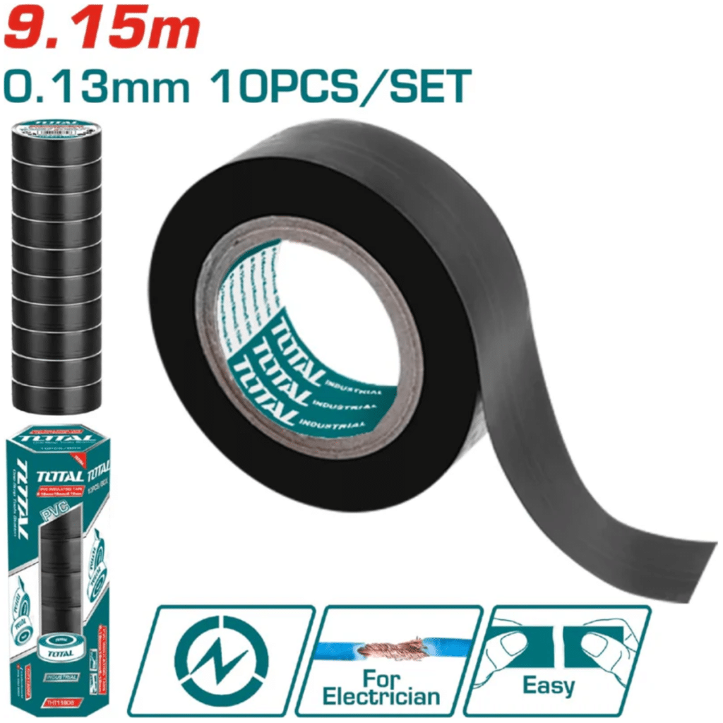 10 CINTAS AISLANTE PVC CAJA 10YDS RESISTENTE AL FUEGO 18MM G:0.13MM- THPET1103