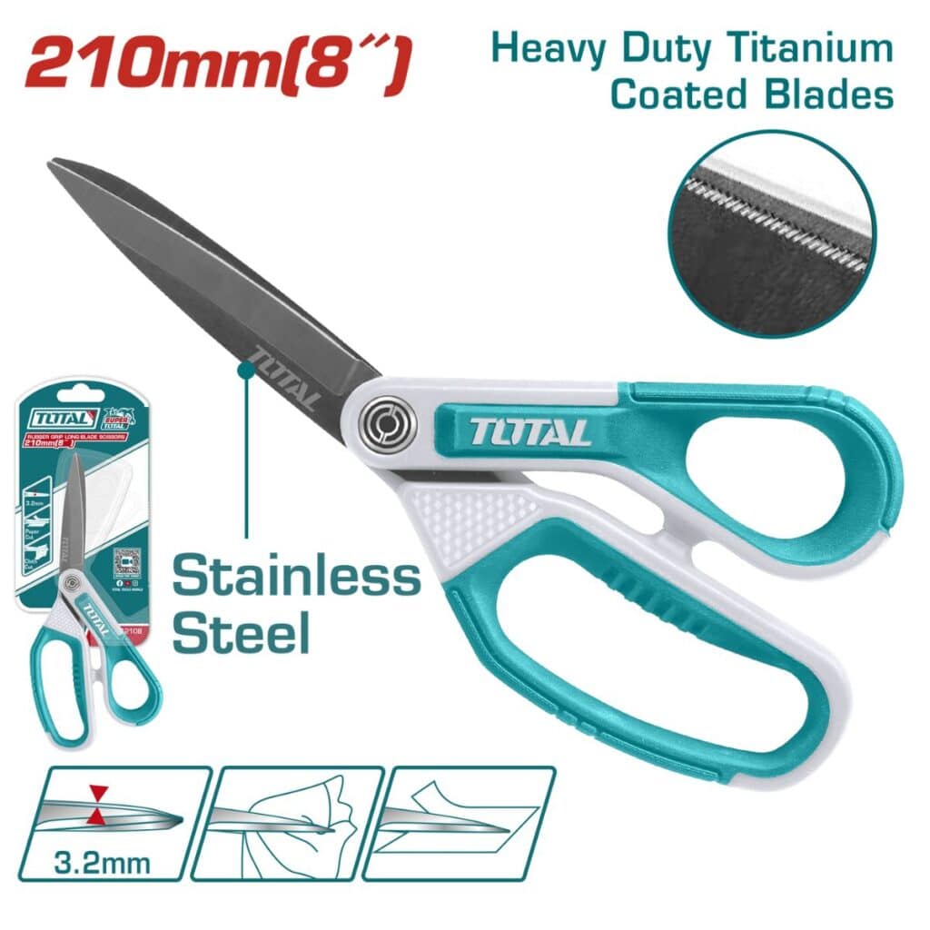 TIJERA ACERO INOXIDABLE HOJA DE TITANIO PARA TRABAJO PESADO 210MM(8PULG – THSCRS812108