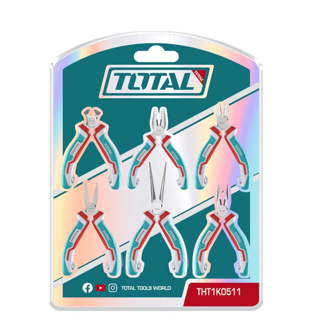 SET DE ALICATES MINI 6PCS MANGO BICOLOR BLISTER – THT1K0511